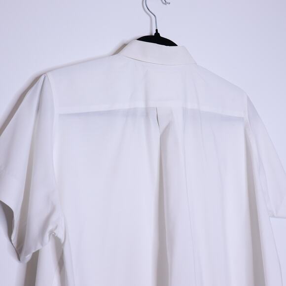 SACAI Cotton Poplin Flared Button Down Shirt White Back Pleated Women's 4/US 12 - Picture 9 of 13